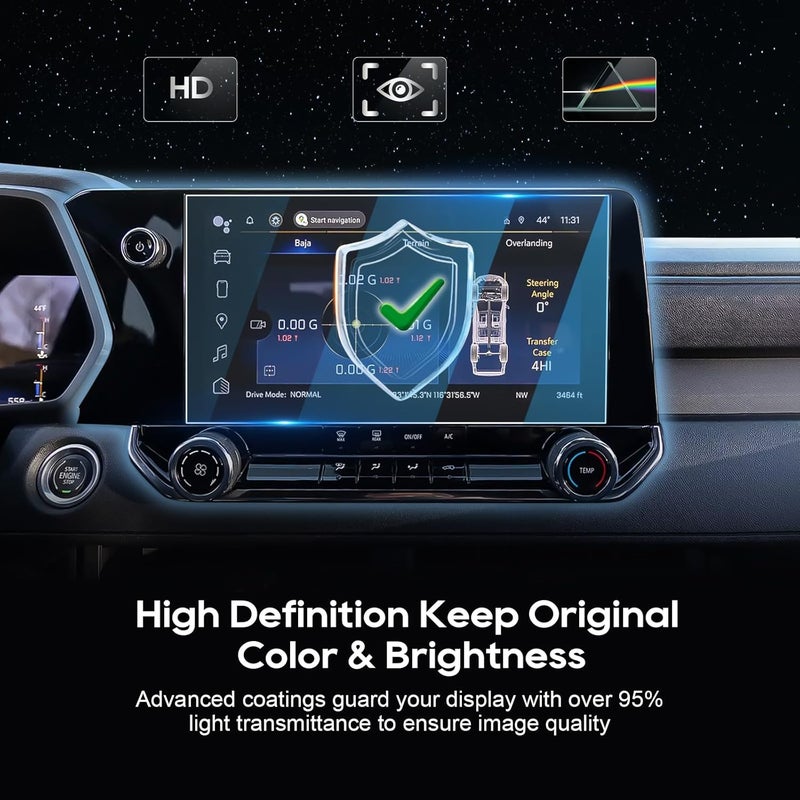 LFOTPP For 2025 Chevrolet Colorado Screen Protector - (2PCS)2023-2025 Colorado (WT/LT/Trail Boss) 11.3 Inch Navi Touchscreen [Nano Film] 2023-2025 Colorado Accessories Anti Scratch HD Touch Sensitive - Image 5